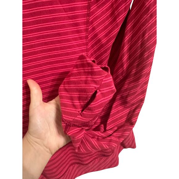 Lululemon Think Fast Pullover Double Trouble Stripe Boom Deepest Cranberry 8 - Picture 5 of 6